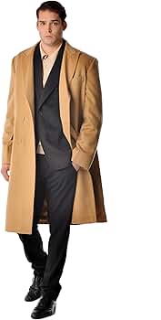 Cashmere Boutique: Men's Double Breasted Coat Overcoat